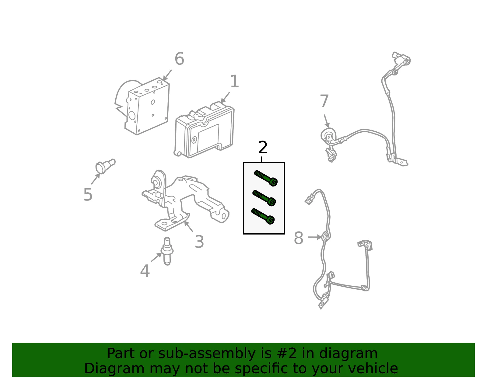 ABS Control Module Bolt - Ford (-W302577)