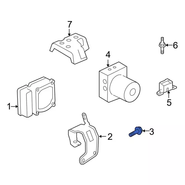 ABS Control Module Bolt - Ford (-W302577)