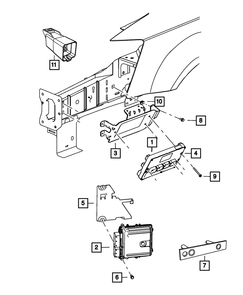 Powertrain Control Module - Mopar (05150778AB)