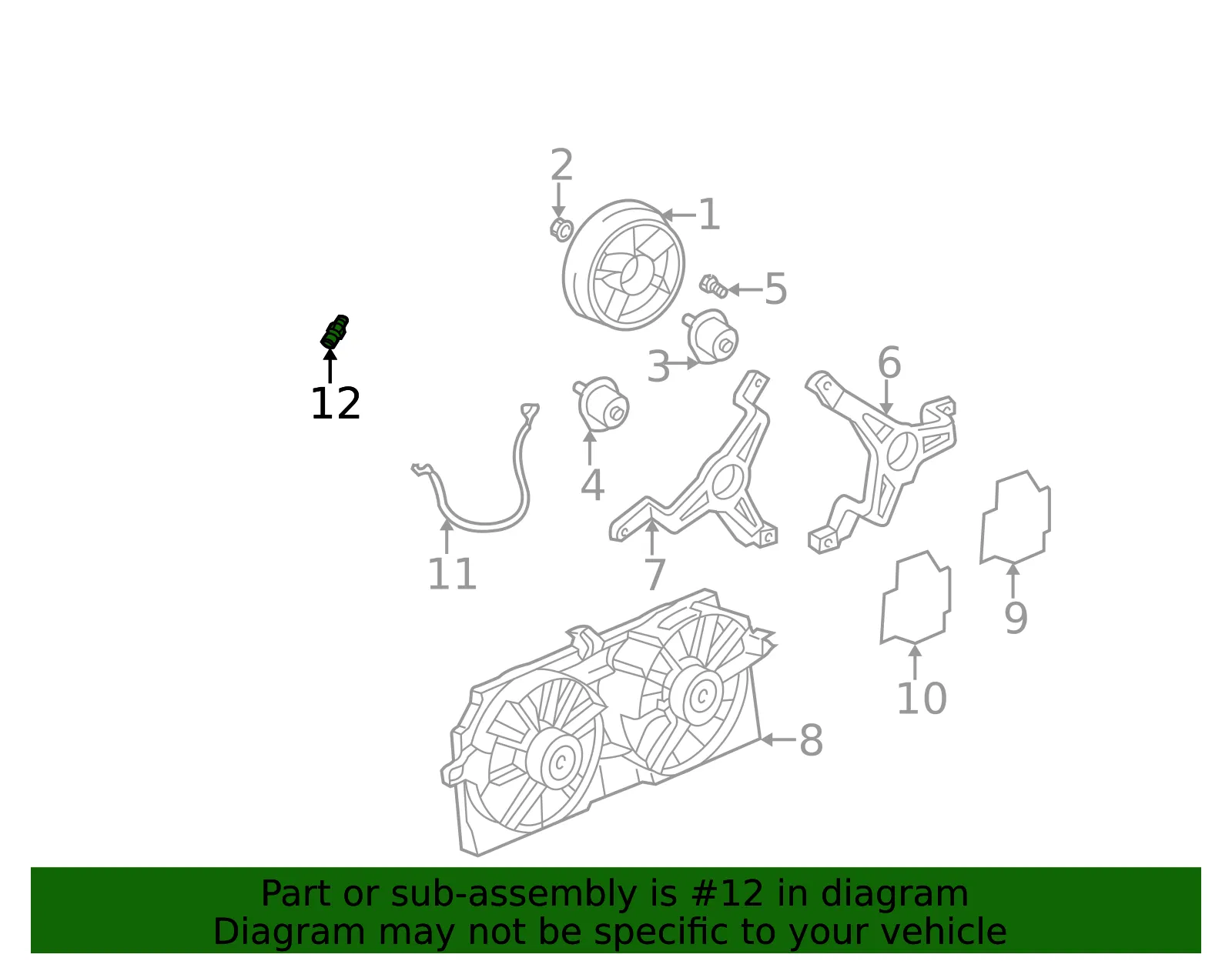 Engine Coolant Temperature Sensor - GM (10096181)