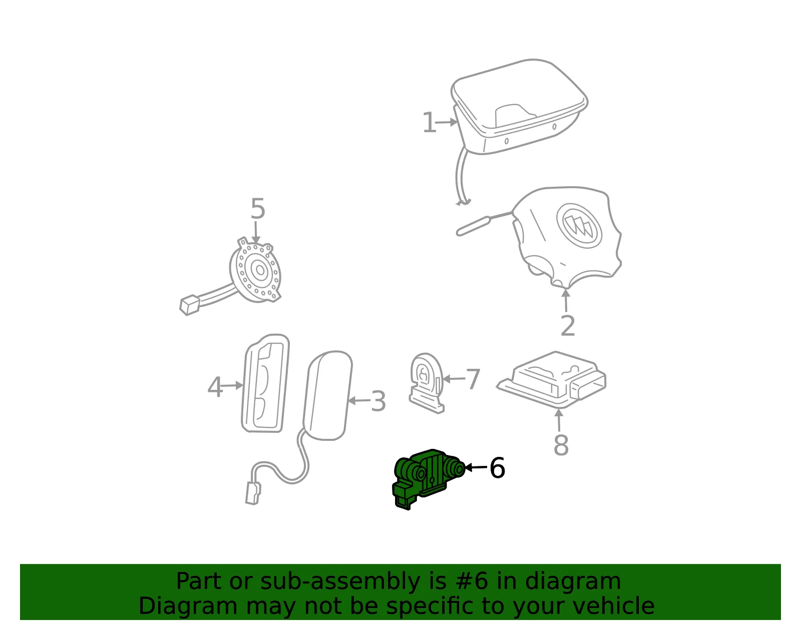 Impact Sensor - Driver's Side (LH) - GM (10313521)