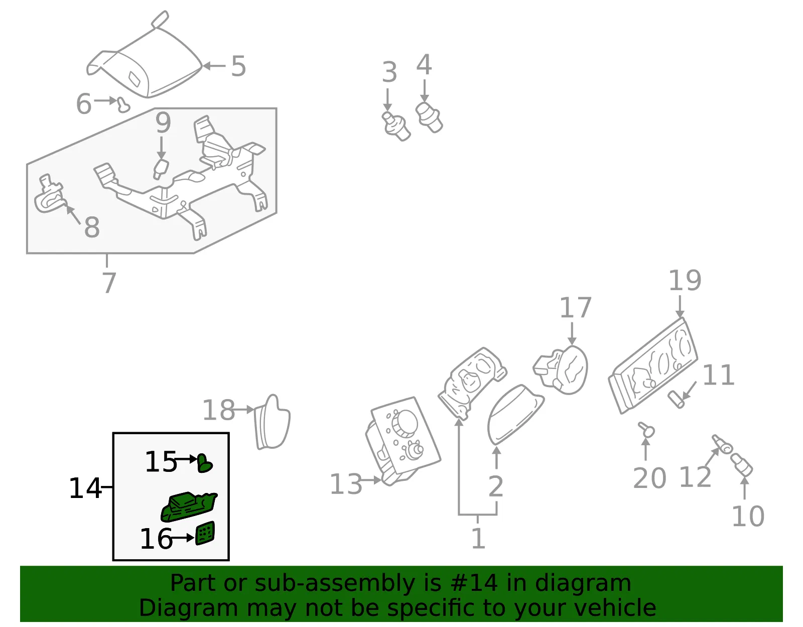 Switch Asm E/Gate Wdo Rel - GM (10420882)