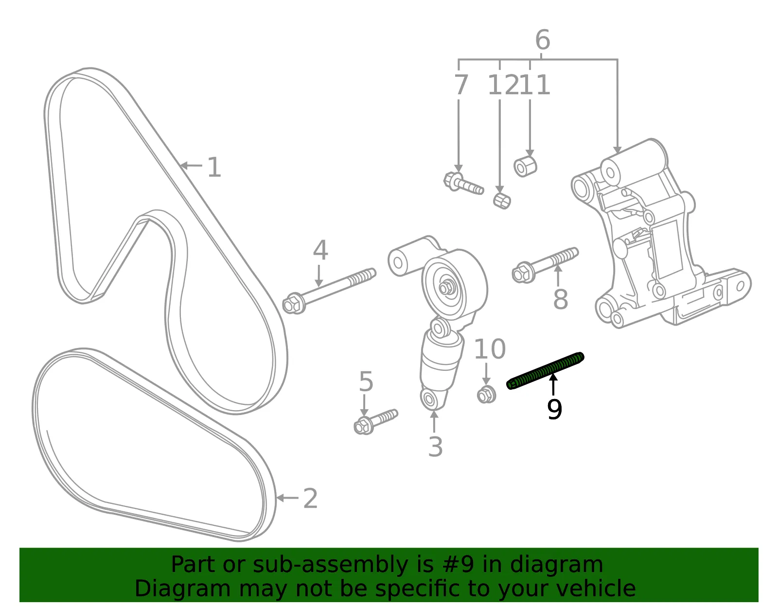 Alternator Bracket Stud - GM (11546599)