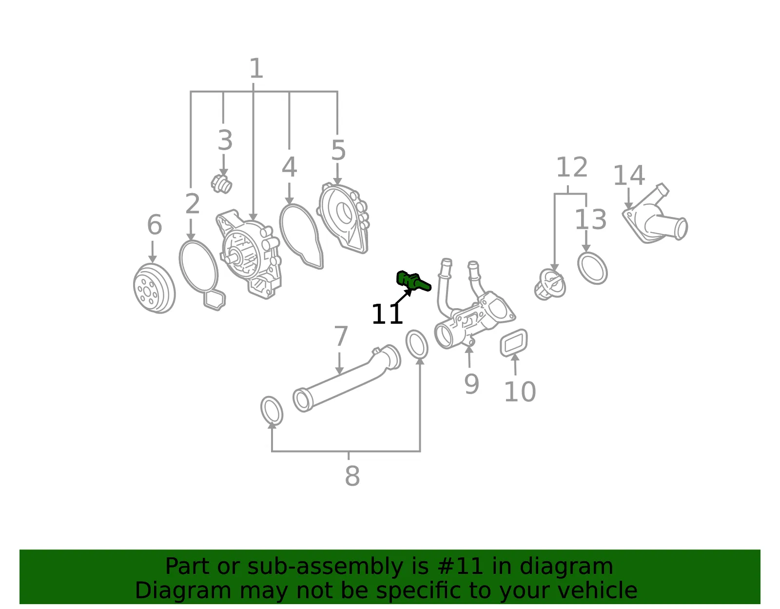 Engine Coolant Temperature Sensor - GM (12608814)