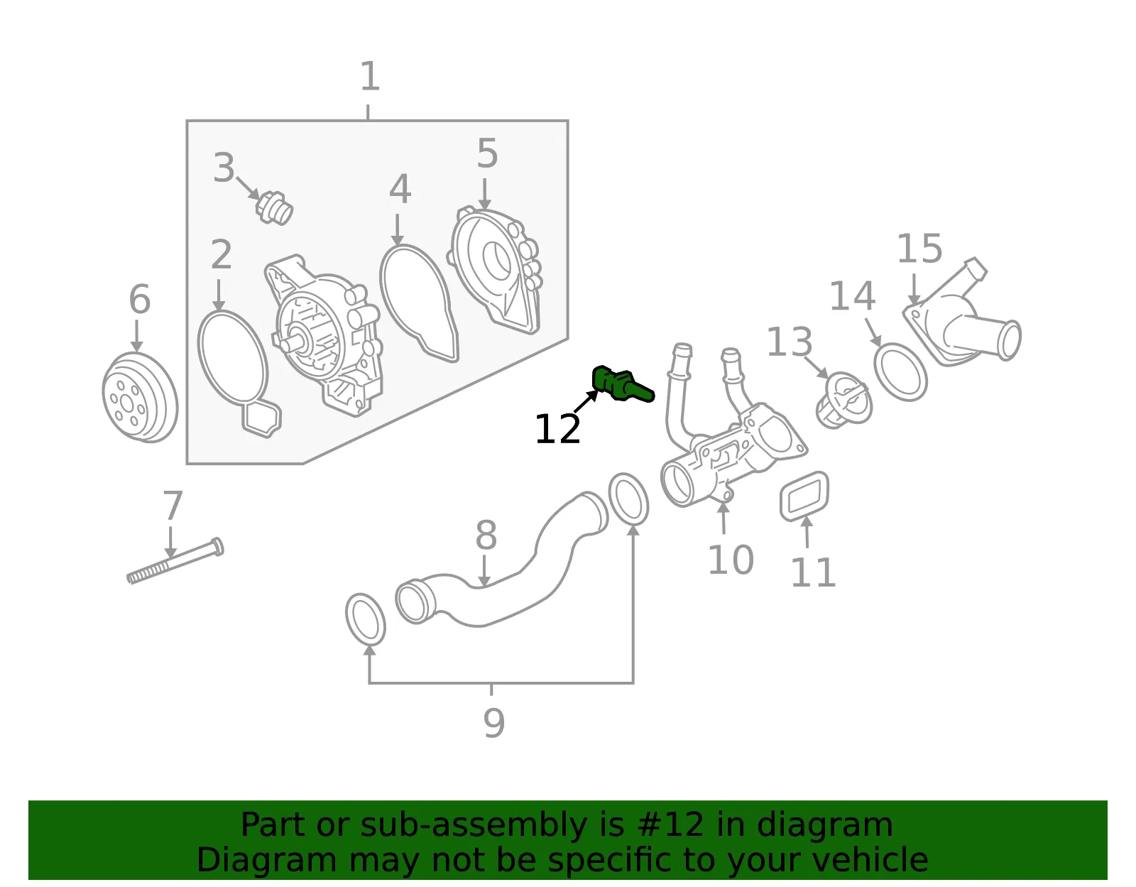Engine Coolant Temperature Sensor - GM (12611420)