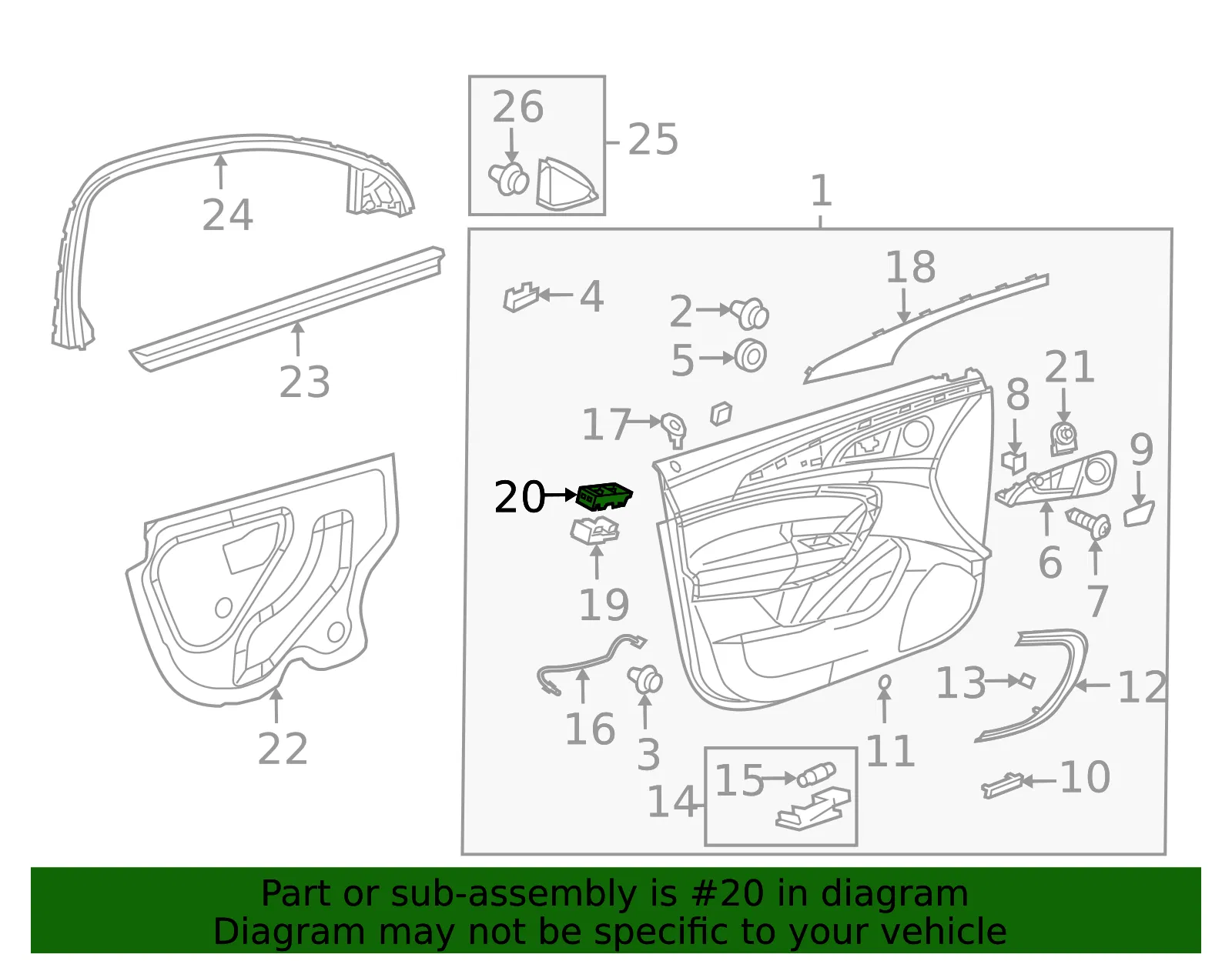 Door Window Switch - GM (13277500)