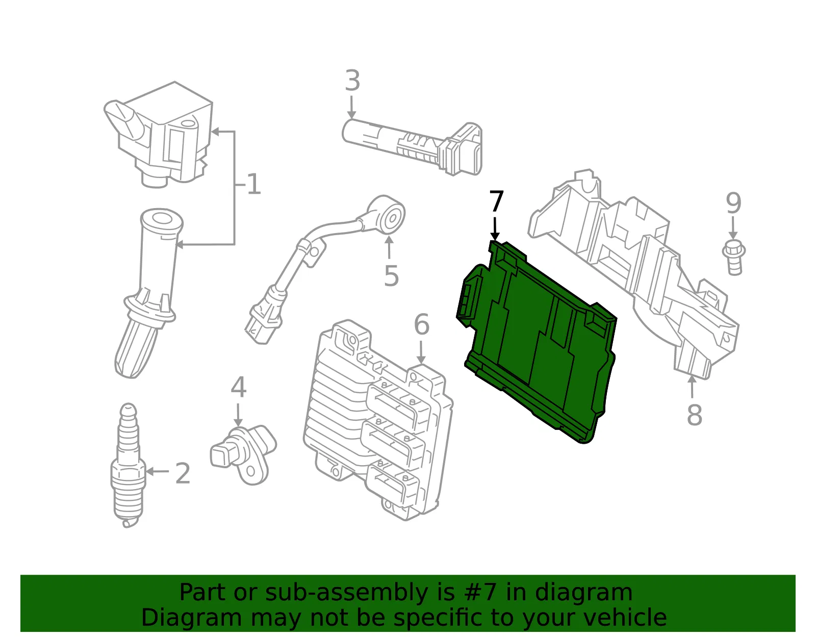 Engine Control Module Bracket - ACDelco (13408287)