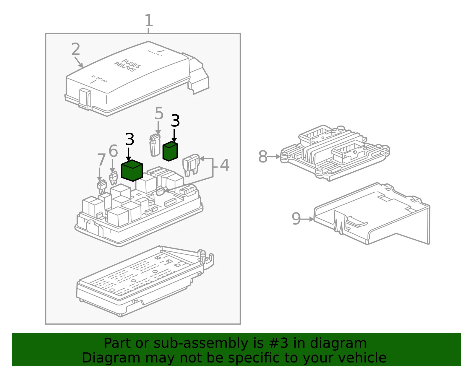 Gray Multi-Purpose Relay - GM (13503102)
