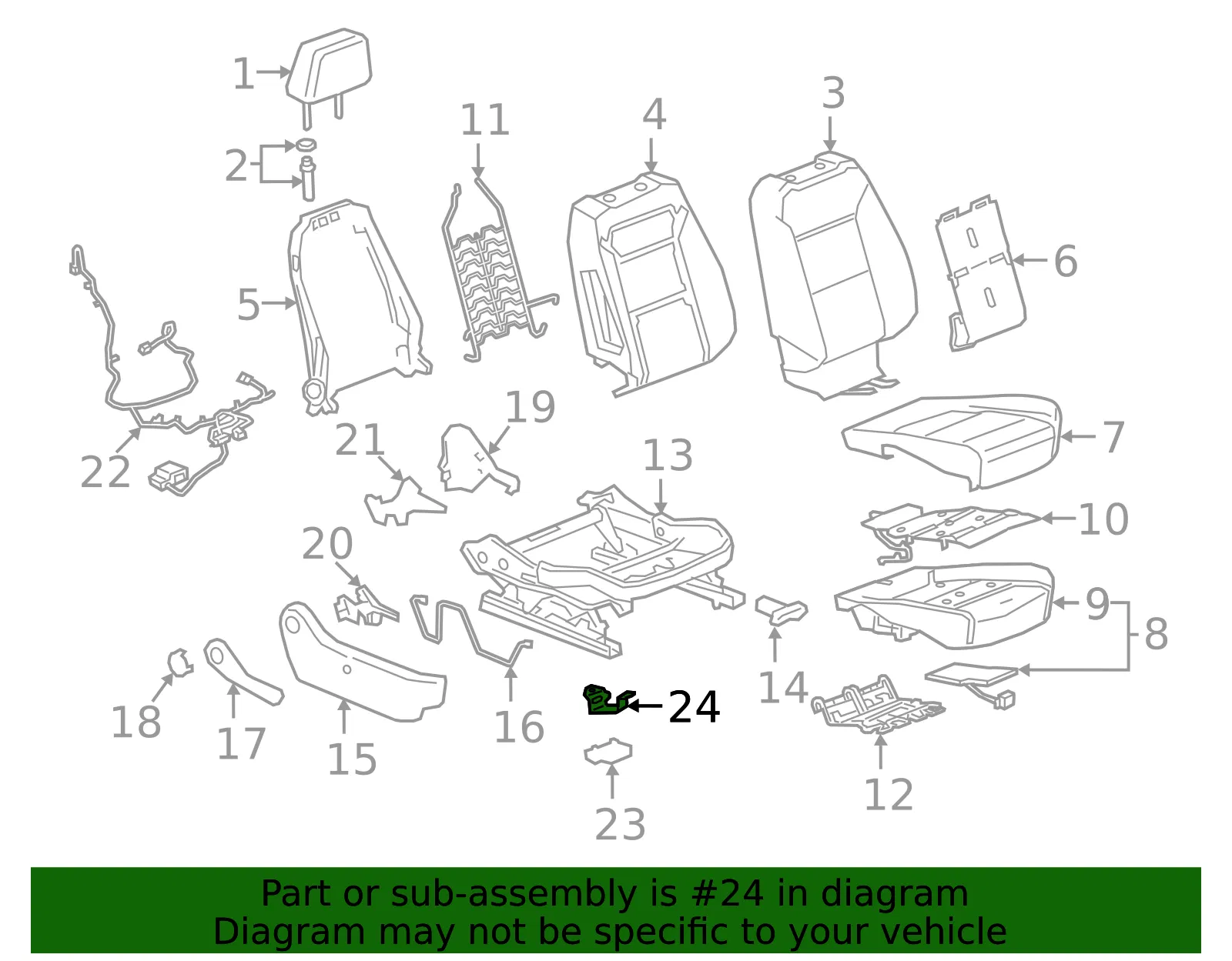 Front Seat Heater Control Module Bracket - GM (13511545)