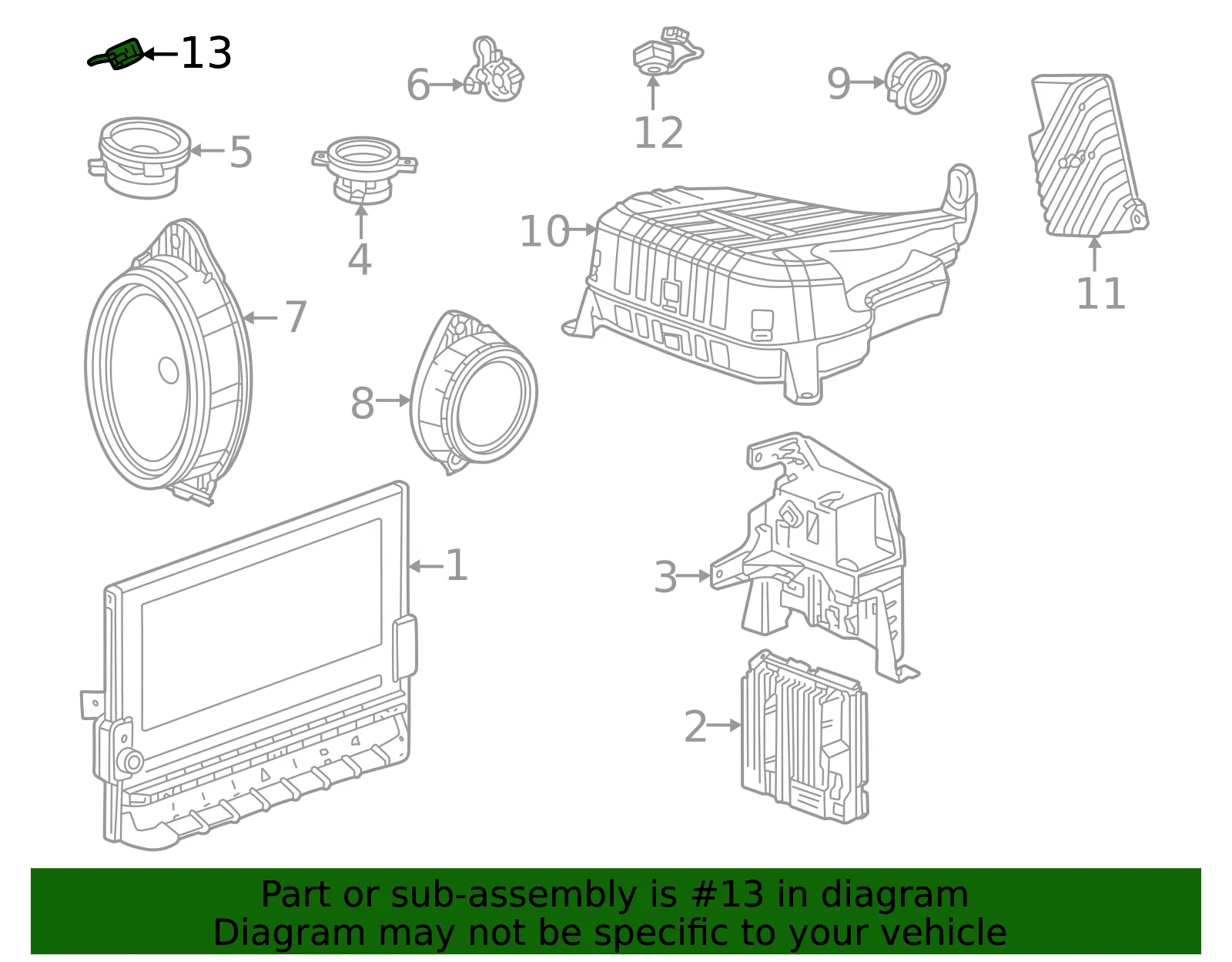 Communication Interface Module Microphone - GM (13524212)