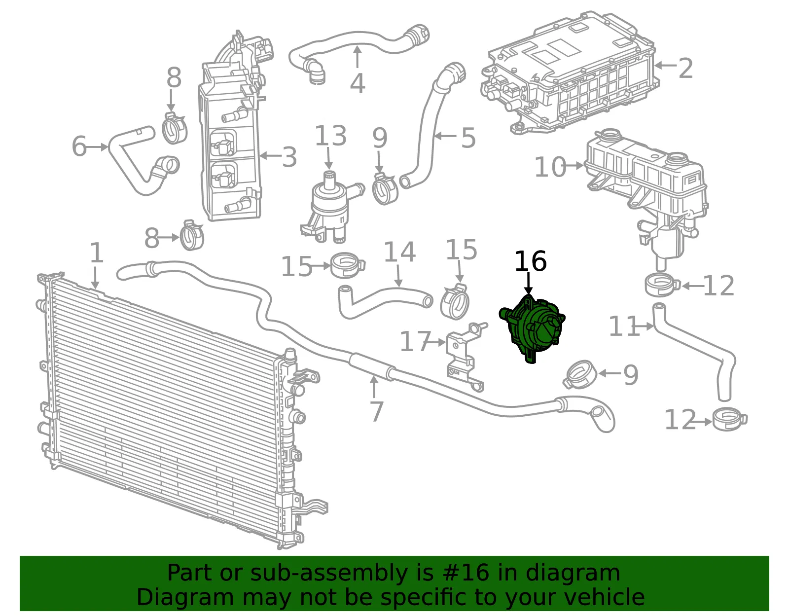 Generator Control Module Coolant Pump - GM (13597900)