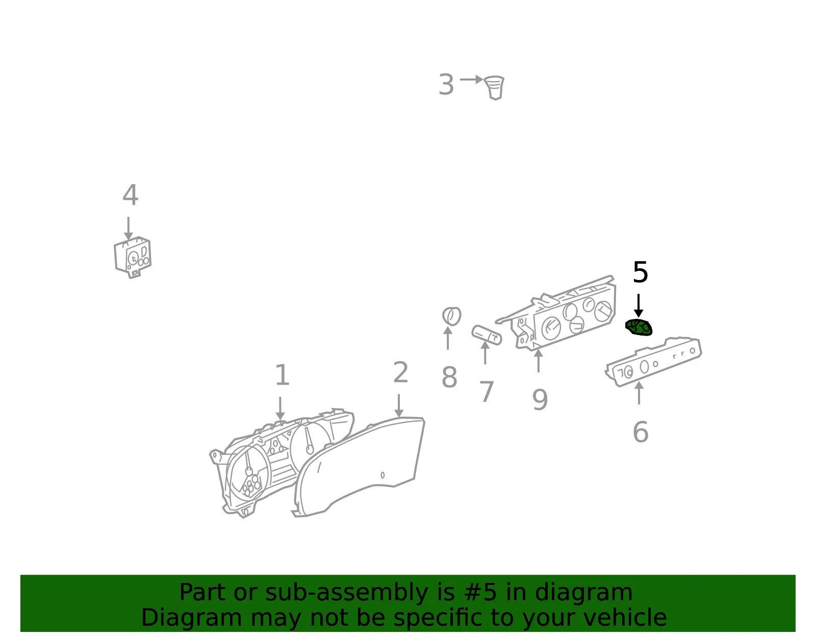 Hazard Warning Switch - ACDelco (15174891)