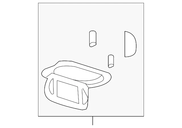 Very Light Linen Rear Driver Side Seat Roof Illuminated Mirror - GM (15896629)