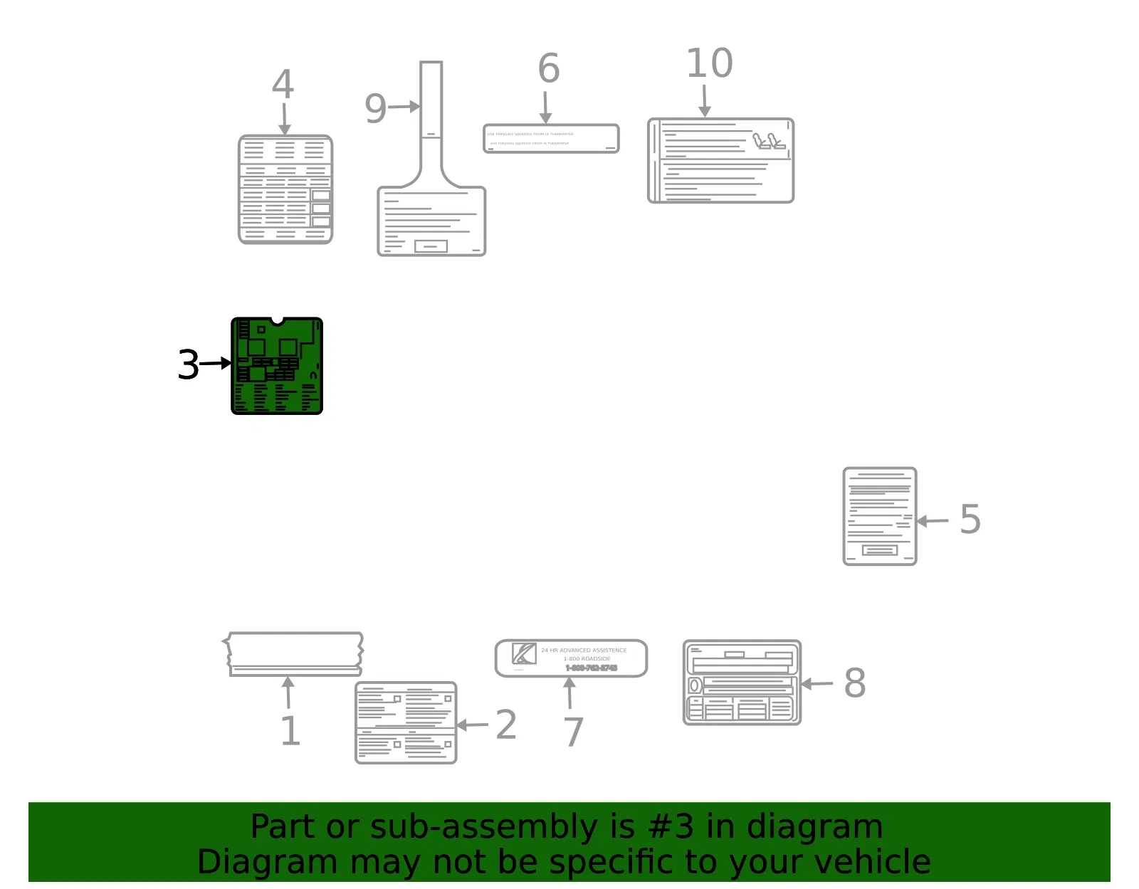 Body Control Module Label - GM (15905837)