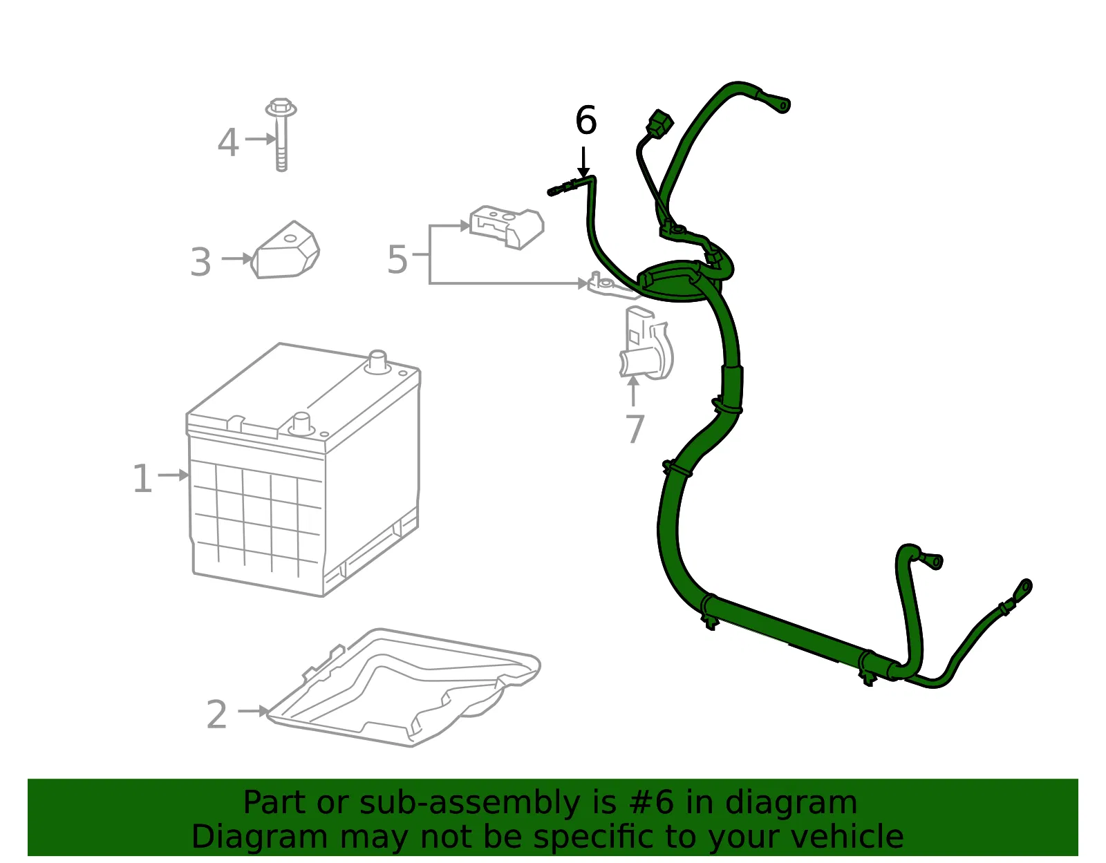 Negative Battery Cable - GM (19115413)