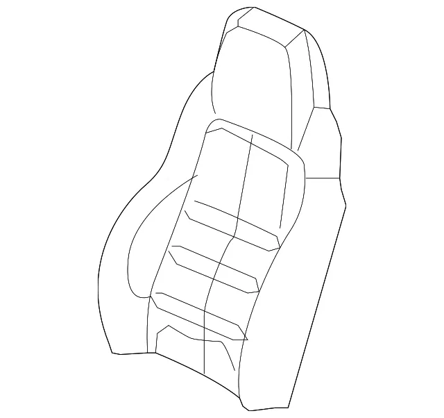 Ebony and Light Titanium Driver Seat Back Cover - GM (19124915)