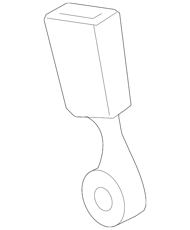 Light Cashmere 3rd Row Center Seat Belt with Buckle - GM (19168232)
