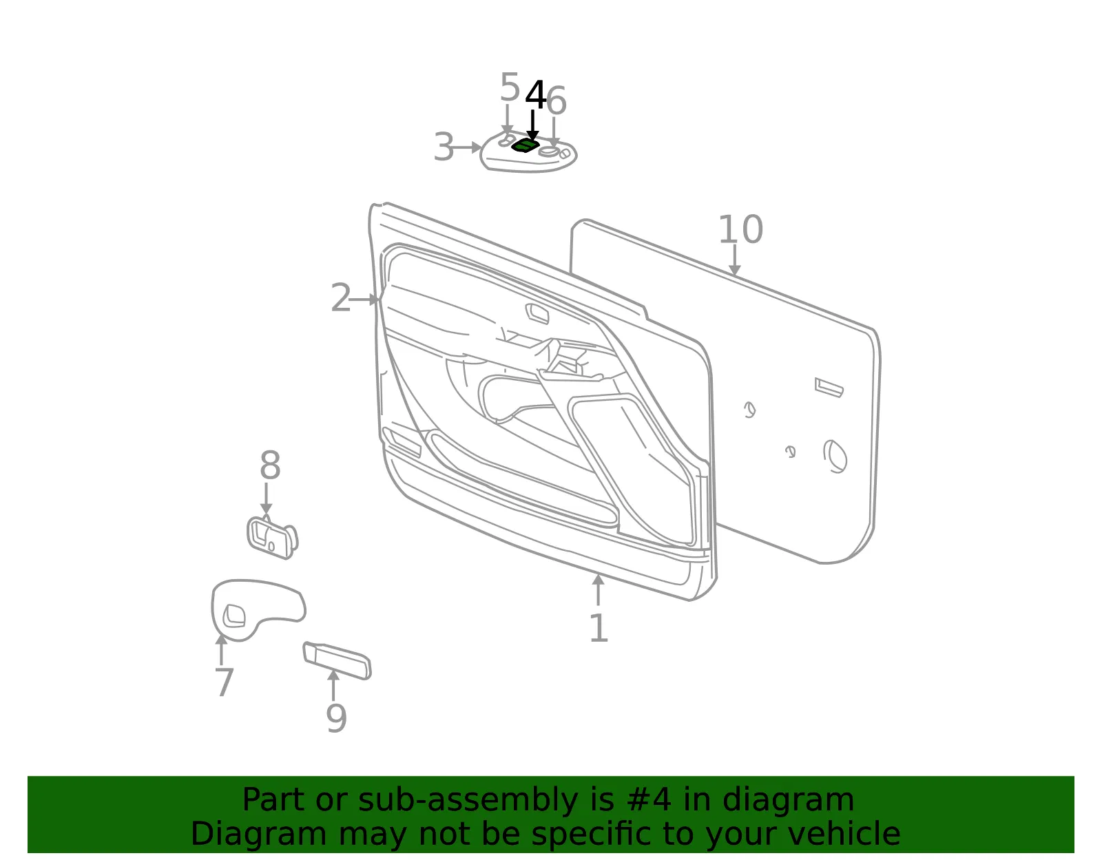Window Switch - Driver's Side (LH) - GM (19259957)