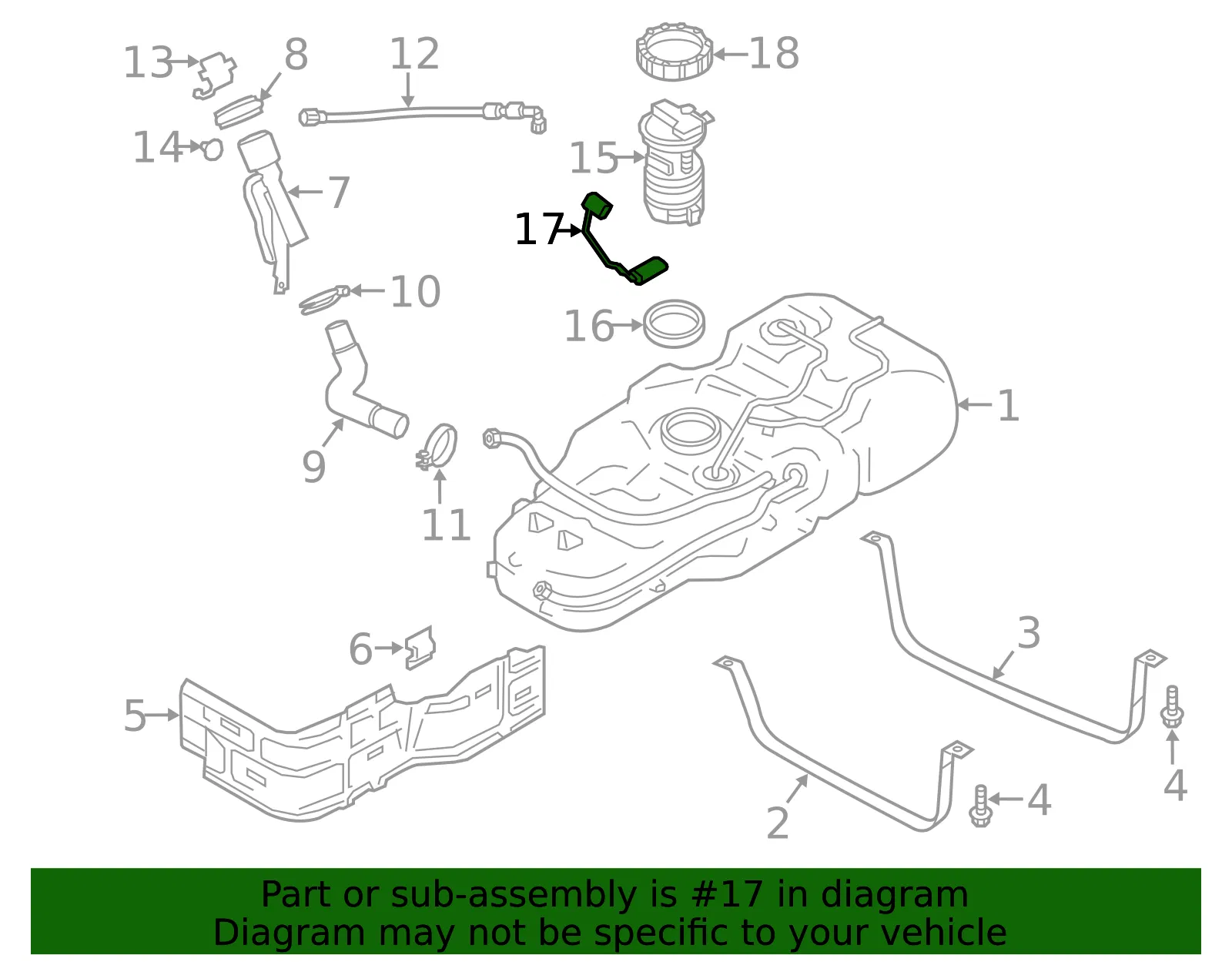 Fuel Level Sensor - GM (19316398)
