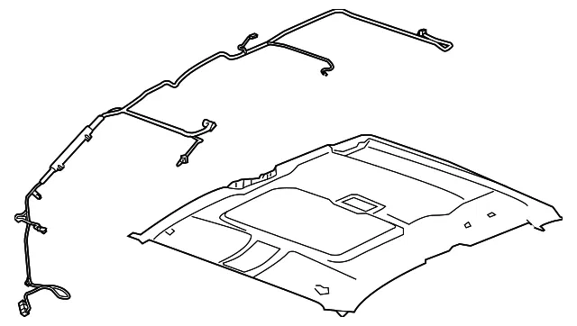 Light Opel Gray Headlining Trim Panel - GM (19352351)