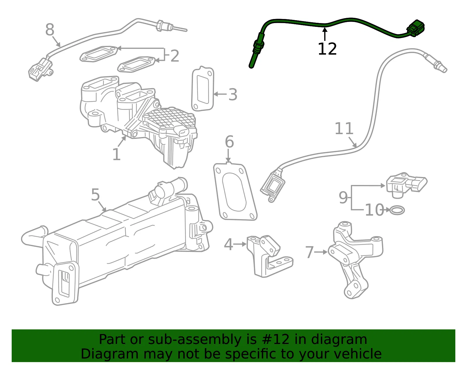Exhaust Temperature Sensor - ACDelco (19418988)