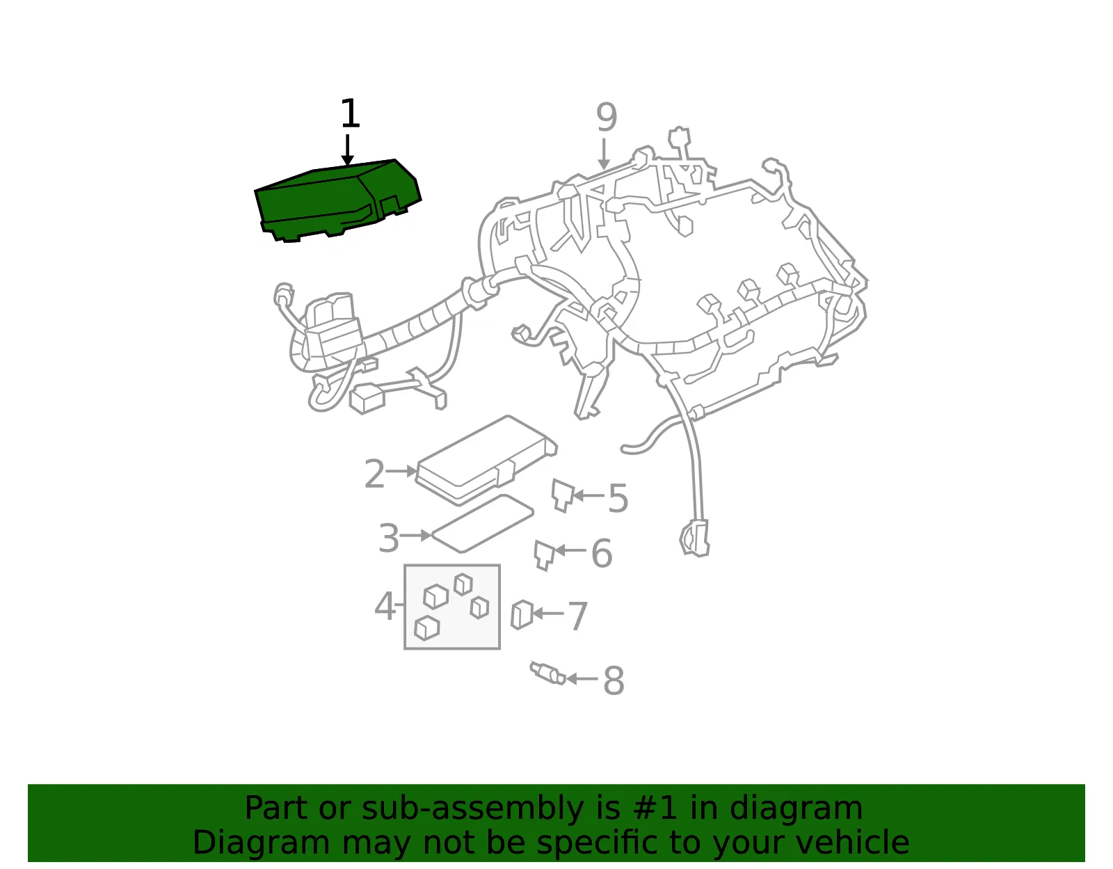 Engine Wiring Harness Junction Block - GM (20822706)