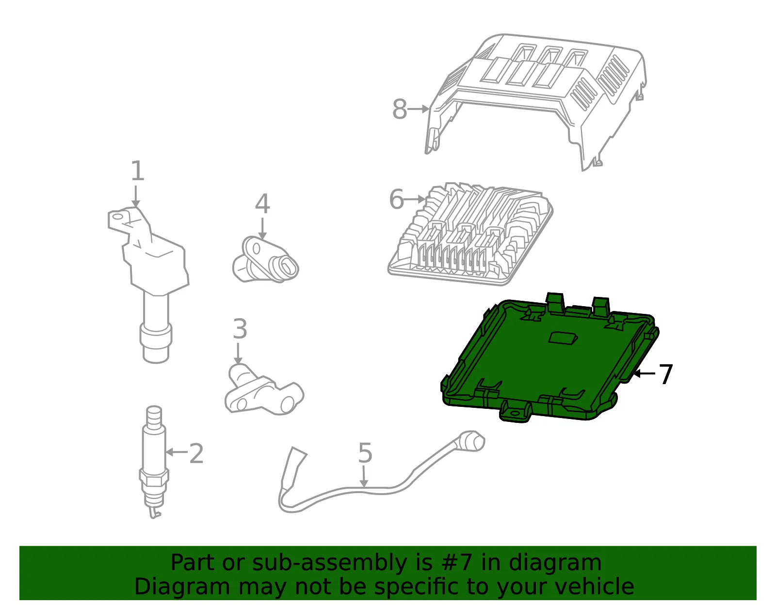 Engine Control Module Bracket Bracket - GM (20853316)