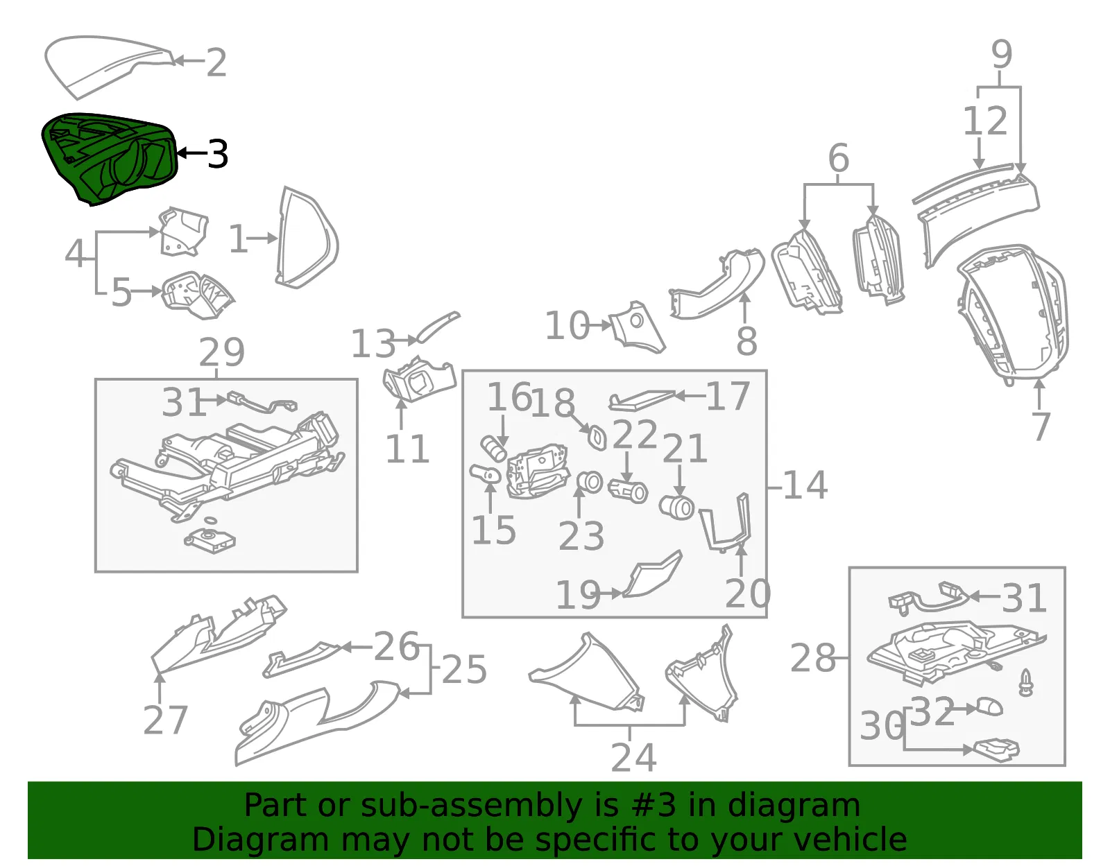 Cluster Bezel - GM (20890400)