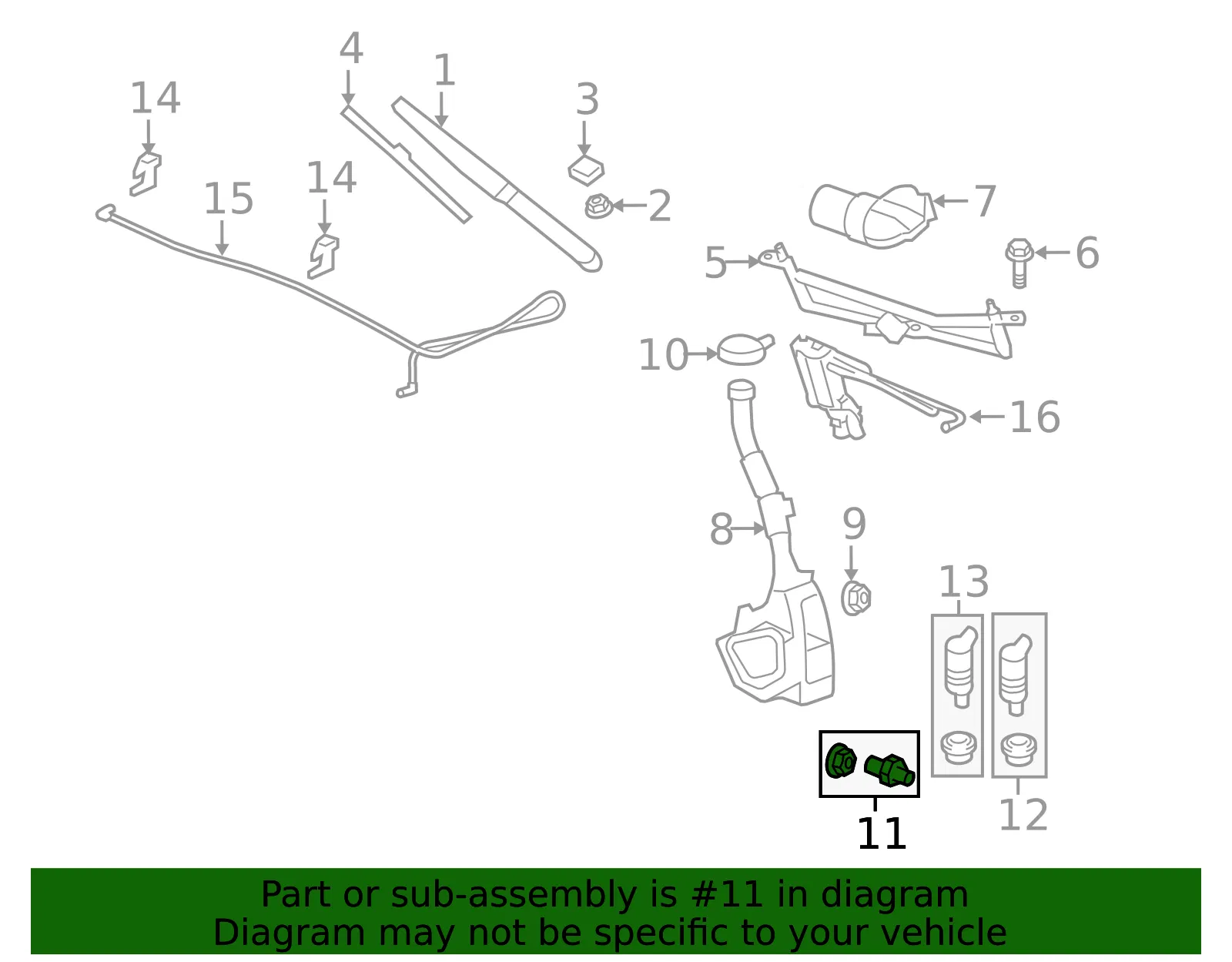 Windshield Washer Fluid Level Sensor - GM (20911539)