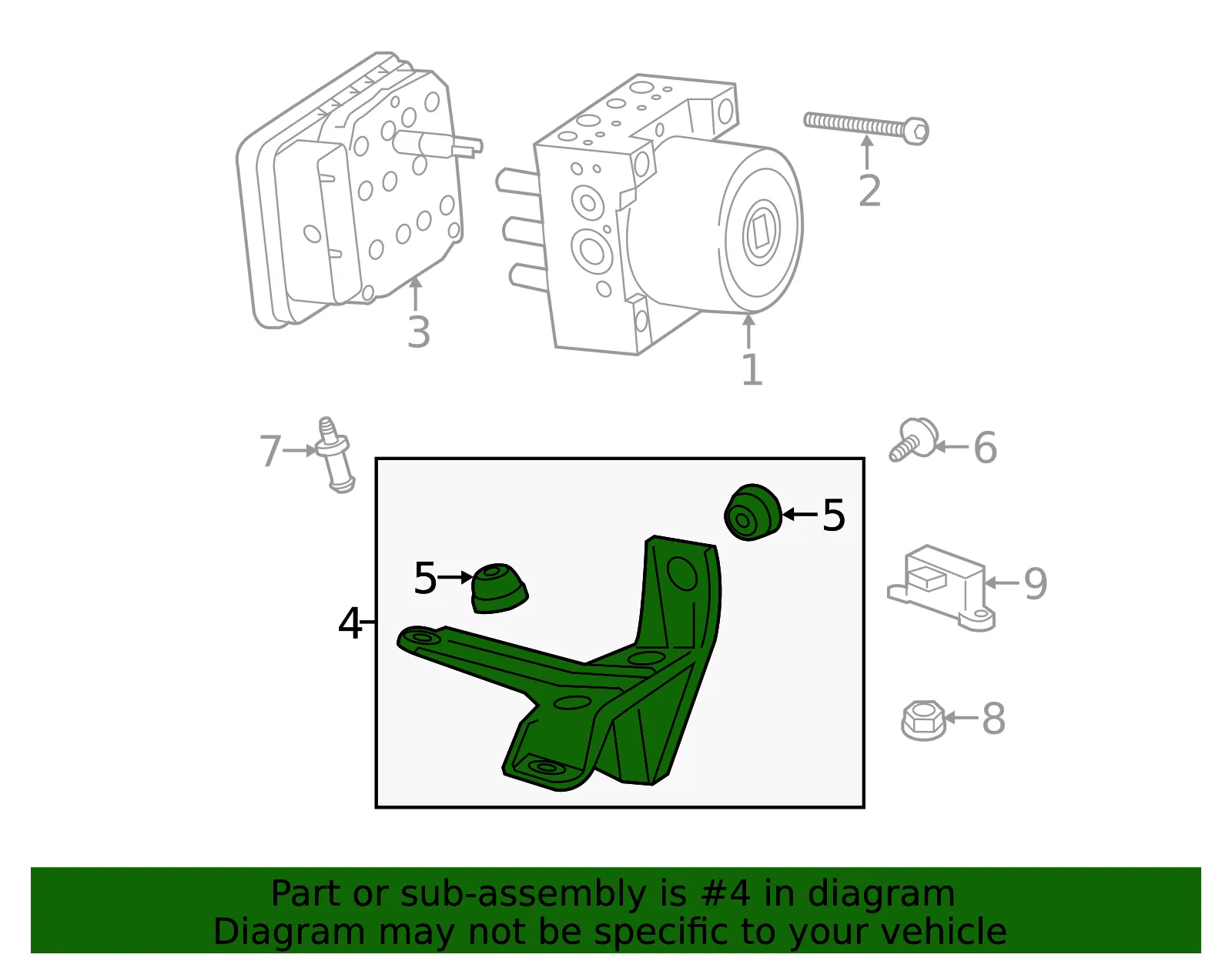 ABS Control Module Bracket - GM (20933738)