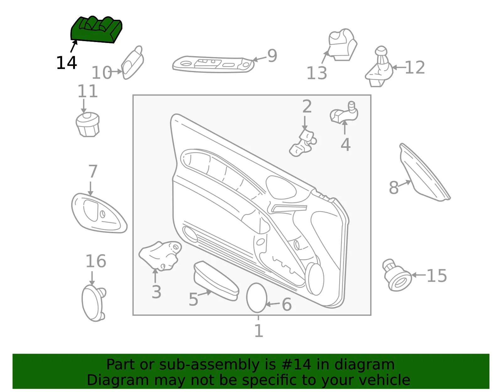Door Window Switch - GM (22624807)