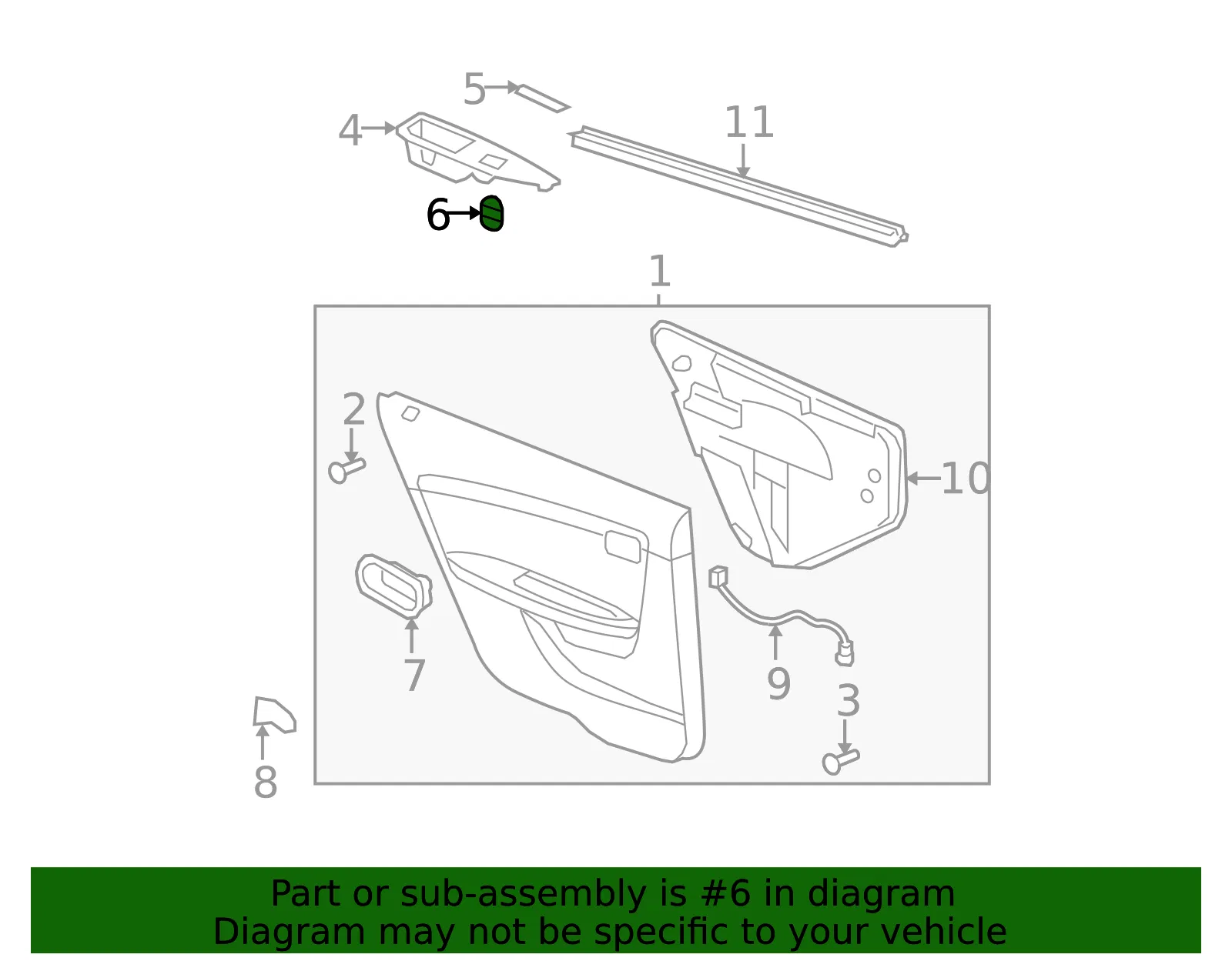 Rear Side Window Switch - GM (22684675)