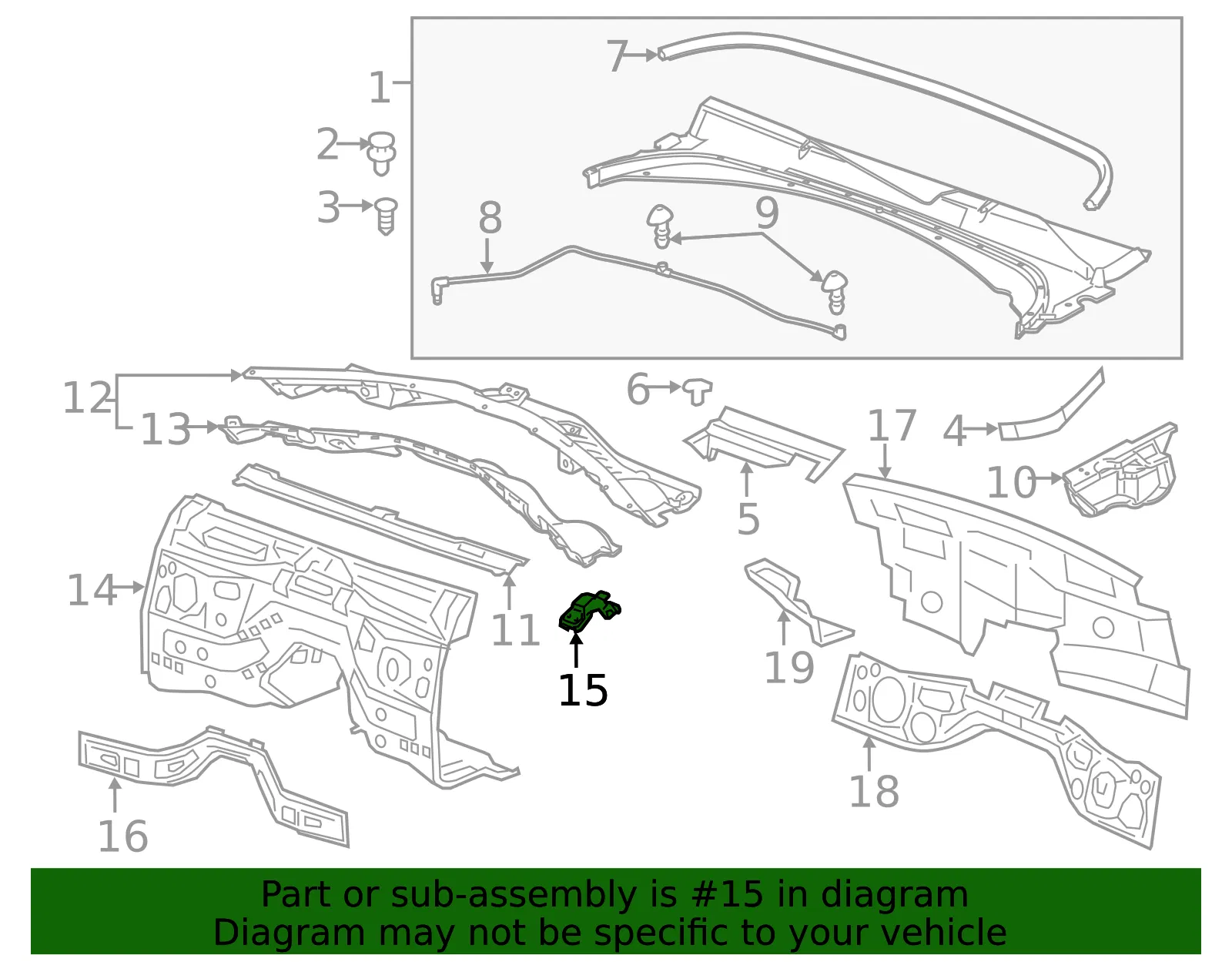 Windshield Wiper System Module Support - GM (22743801)