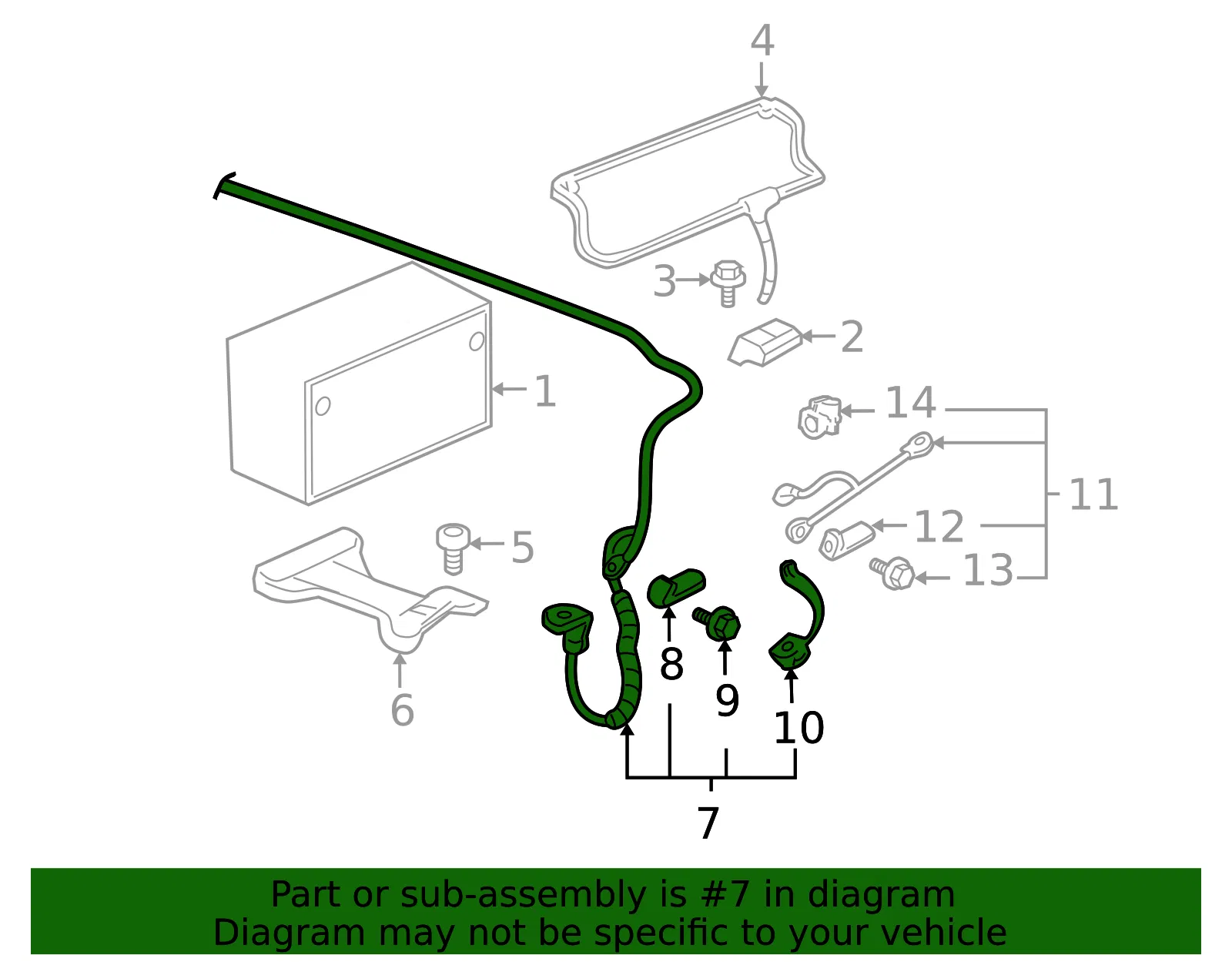 Negative Battery Cable - GM (22743866)