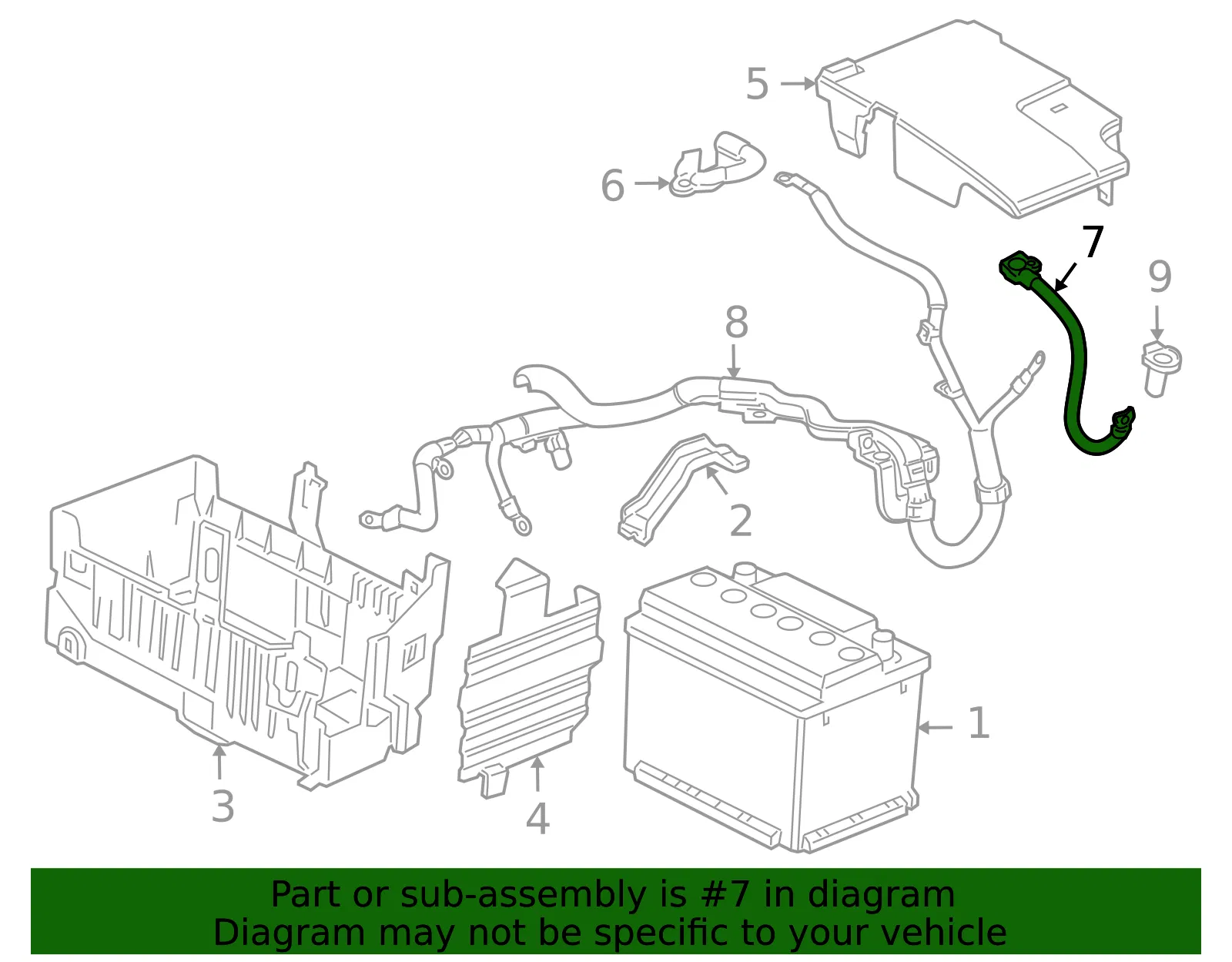 Negative Battery Cable - GM (22754271)