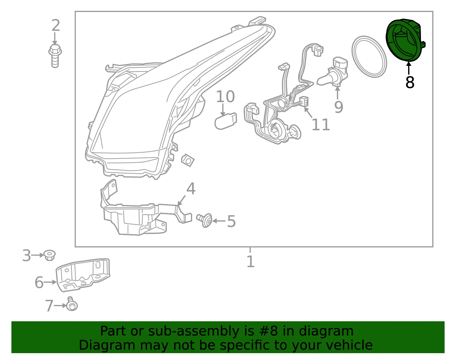 Headlamp Bulb Access Cover - GM (22783813)