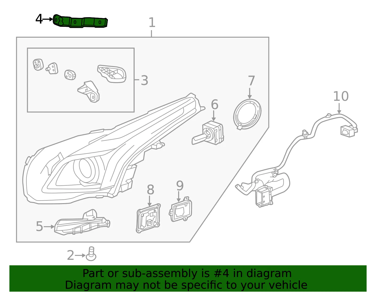 Driver Side Headlamp Bracket - GM (22788404)