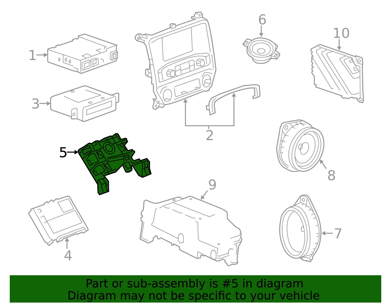 Human Machine Interface (HMI) Control Module Bracket - GM (22832918)