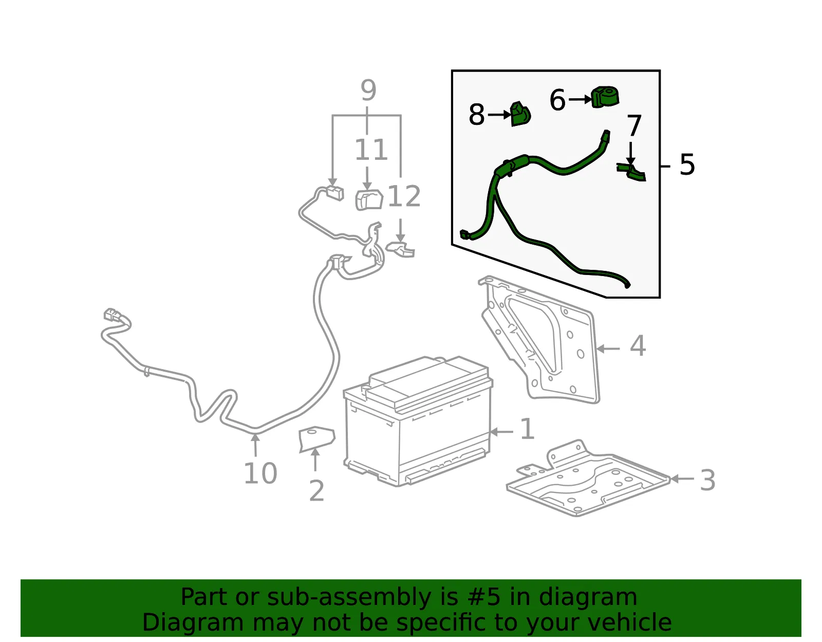 Negative Battery Cable - GM (22846470)