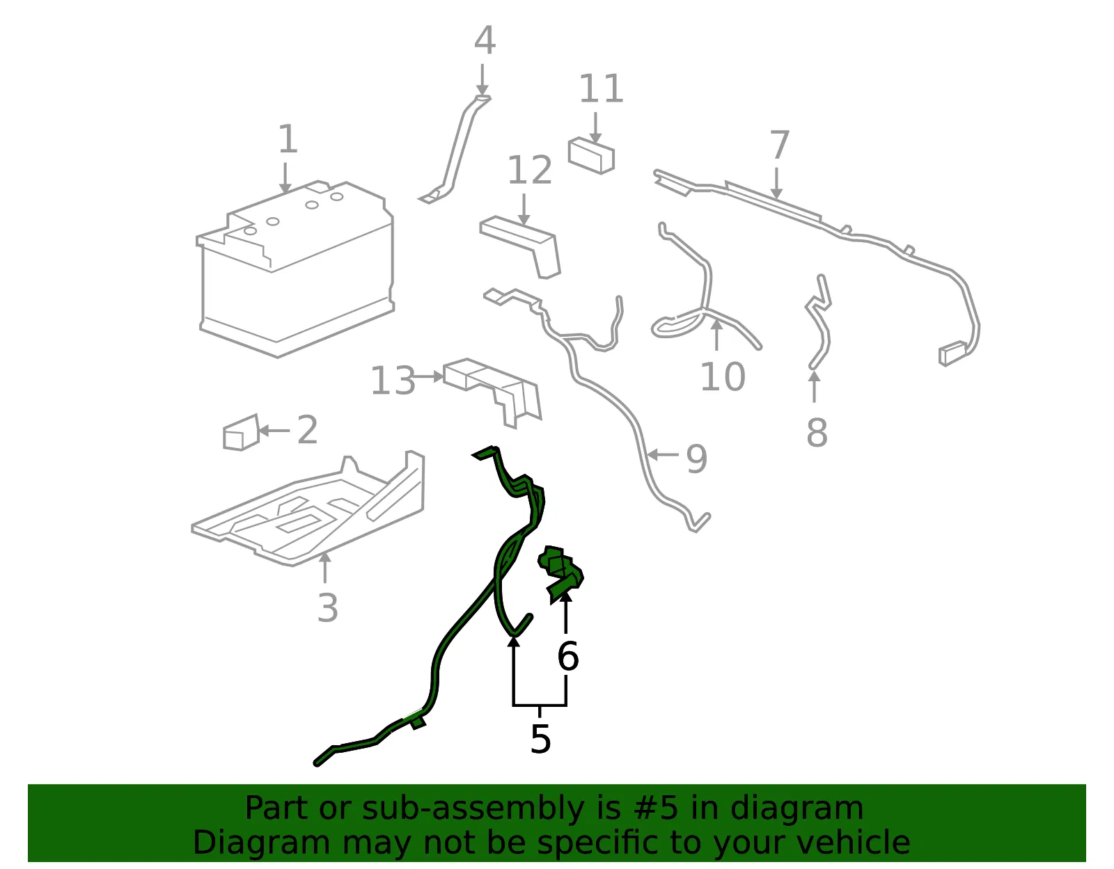 Negative Battery Cable - GM (22846472)
