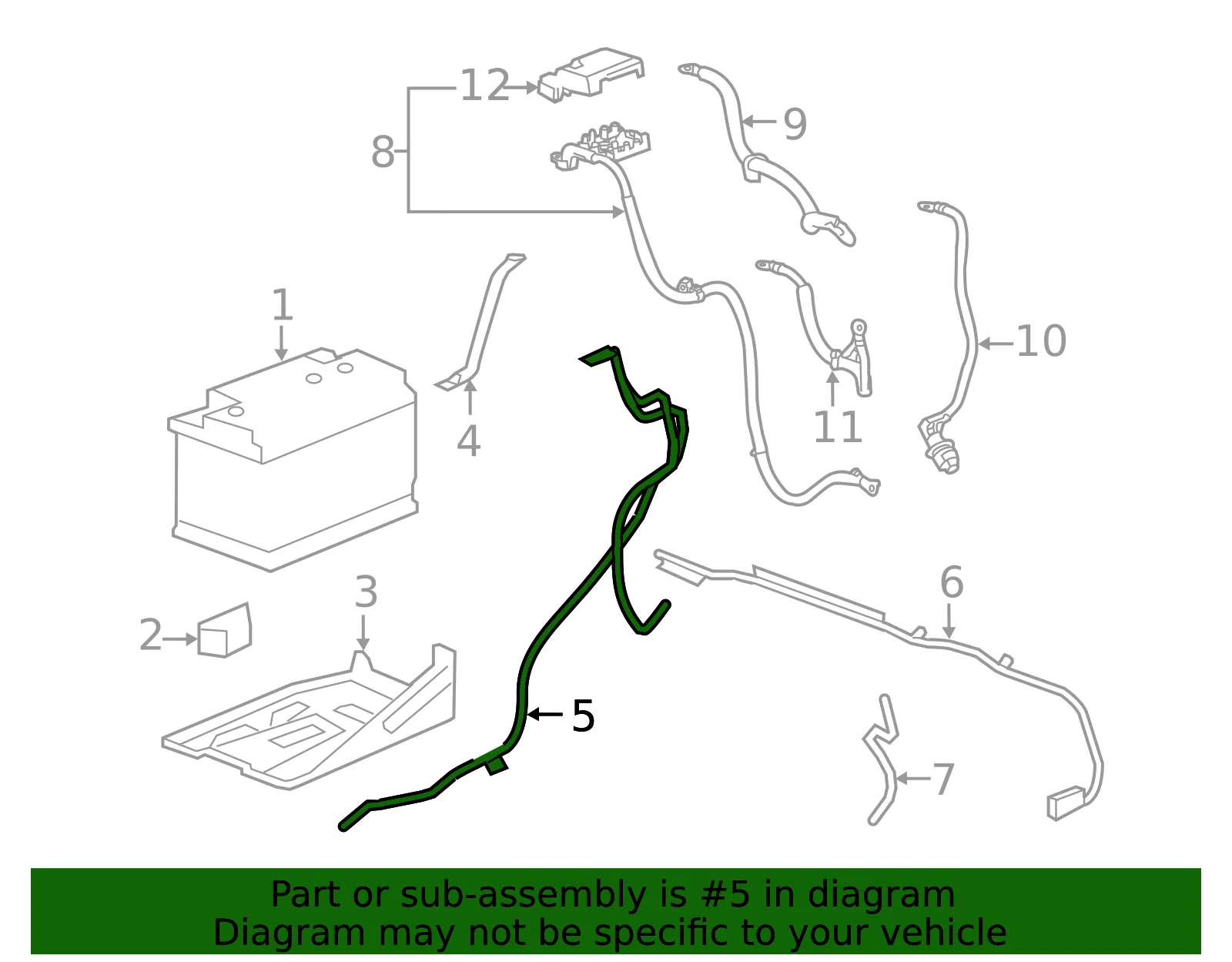 Negative Battery Cable - GM (22846474)