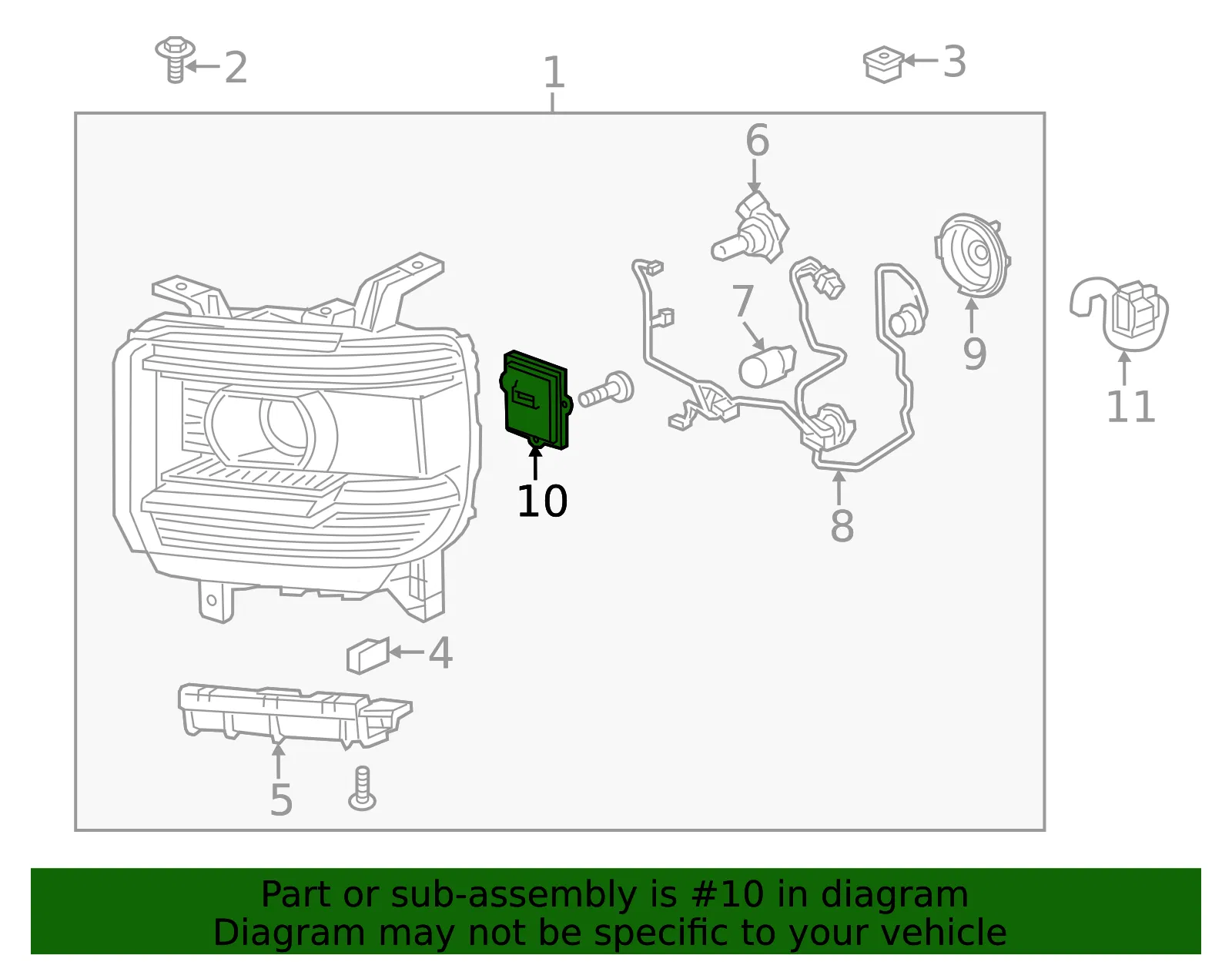 Head Lamp Control Module - GM (22853757)