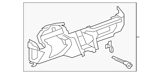 Light Titanium Instrument Panel Lower Trim Panel - GM (22868404)