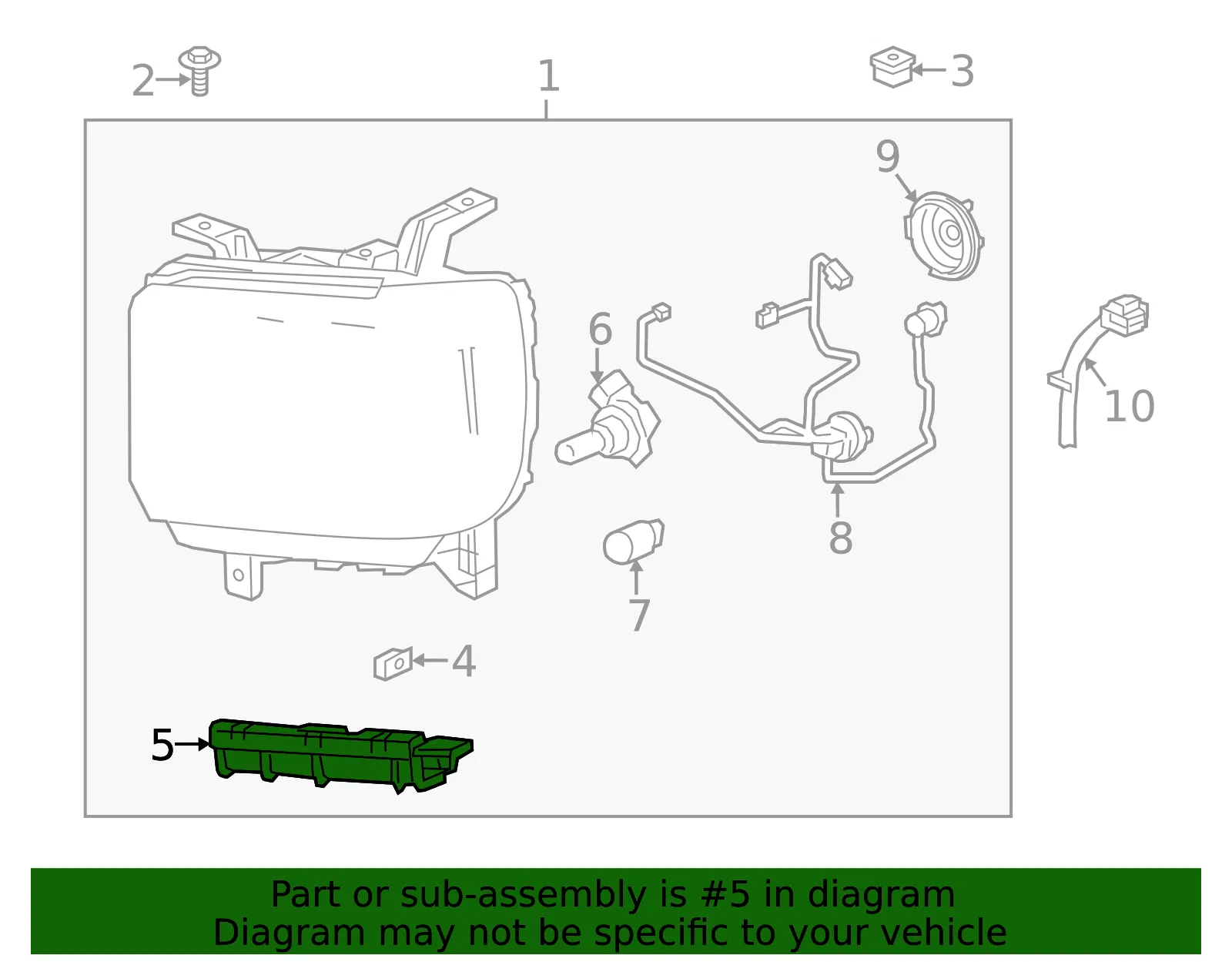 Headlamp Assembly Bracket - Driver's Side (LH) - GM (22869162)