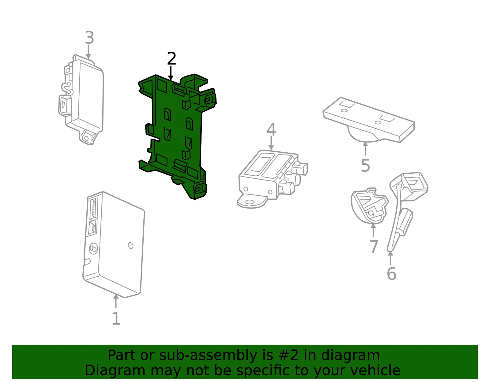 GPS Navigation Control Module Bracket - GM (22878072)