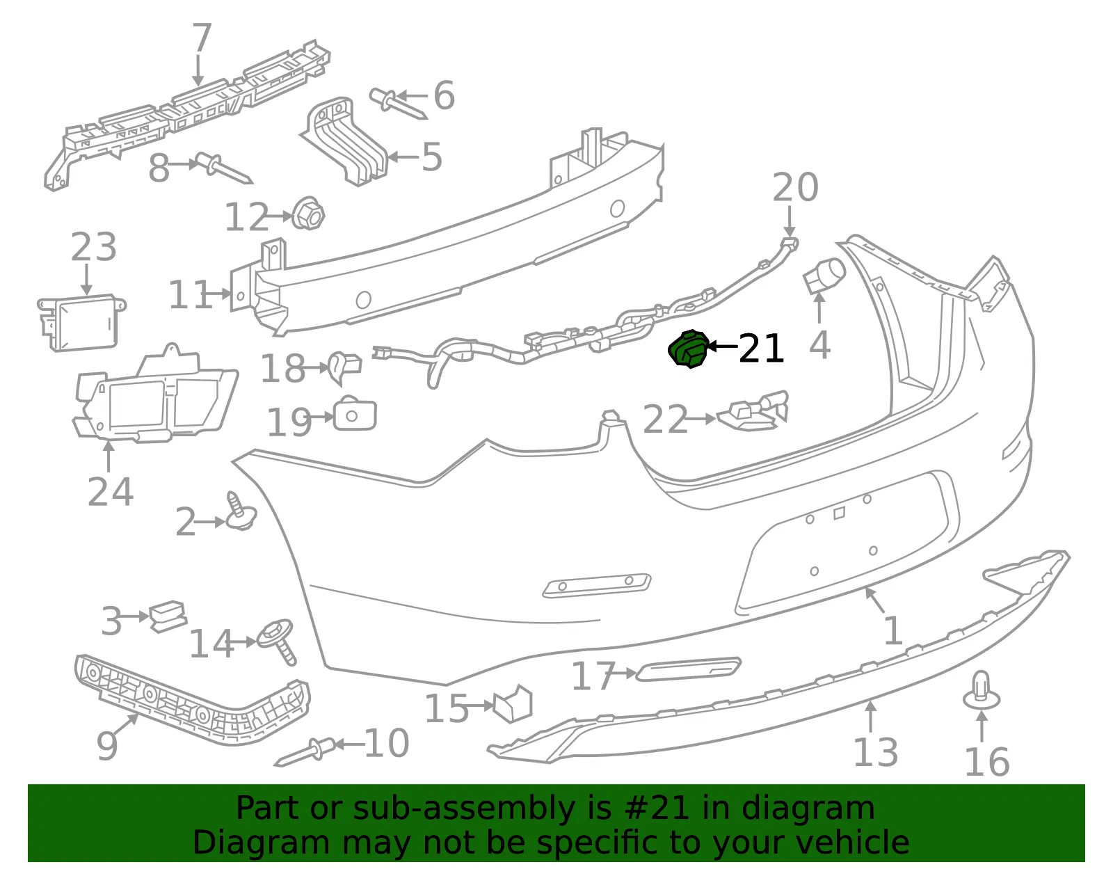 Rearview Camera Image Display Module - GM (22883286)