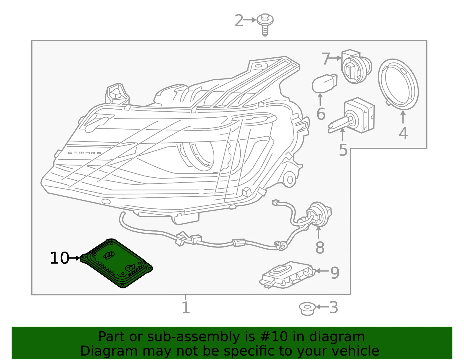 Head Lamp Control Module - GM (22907456)