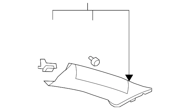 Light Neutral Driver Side Windshield Garnish Molding - GM (22929357)