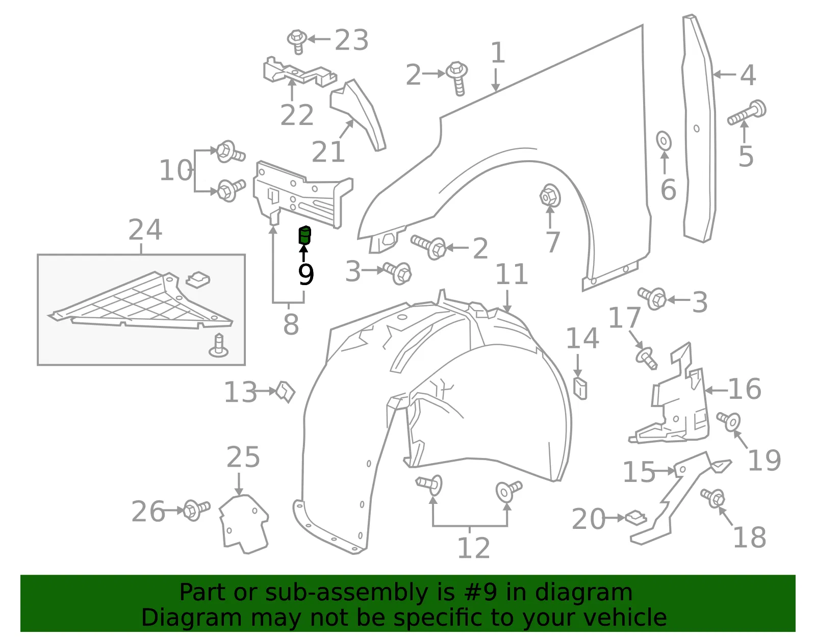 Headlamp Bracket - GM (22996356)