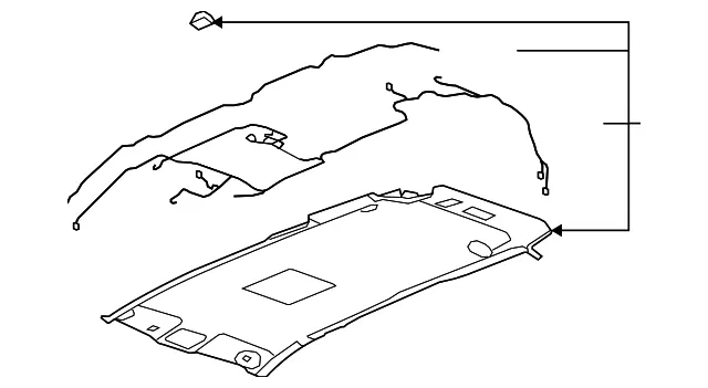 Light Titanium Headliner - GM (23113809)